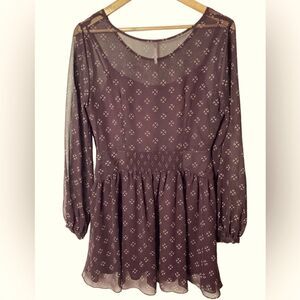 Free People Lavender Sheer Dress Woman’s Size S/P